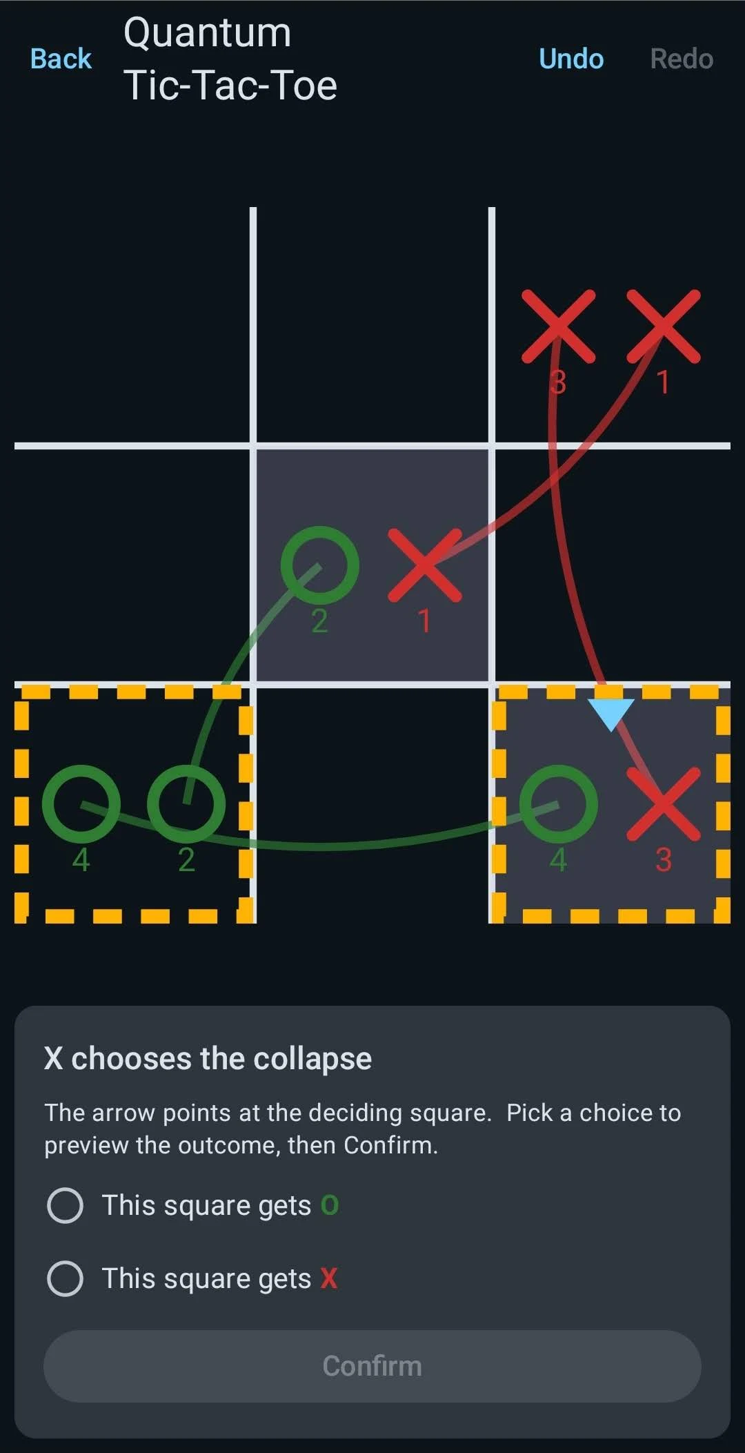 Ultimate Quantum Tic-Tac-Toe screenshot